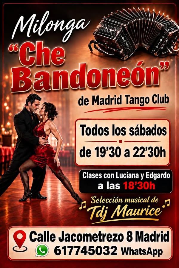 Milonga Che Bandoneón poster