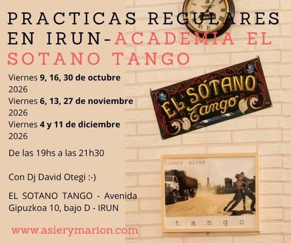 Prácticas Regulares en Irun - El Sótano Tango poster
