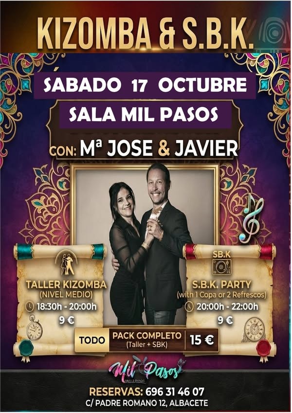 Kizomba & S.B.K. — Sala Mil Pasos poster