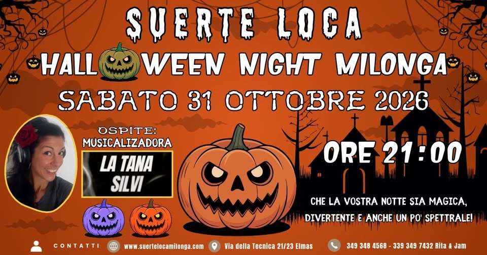 Suerte Loca Halloween Milonga poster