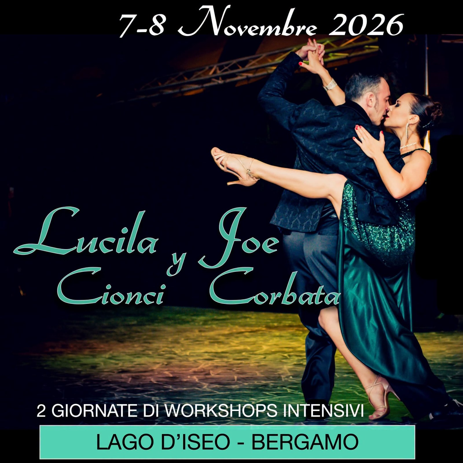 Workshops intensivos con Joe Corbata y Lucila Cionci — Lago d'Iseo poster