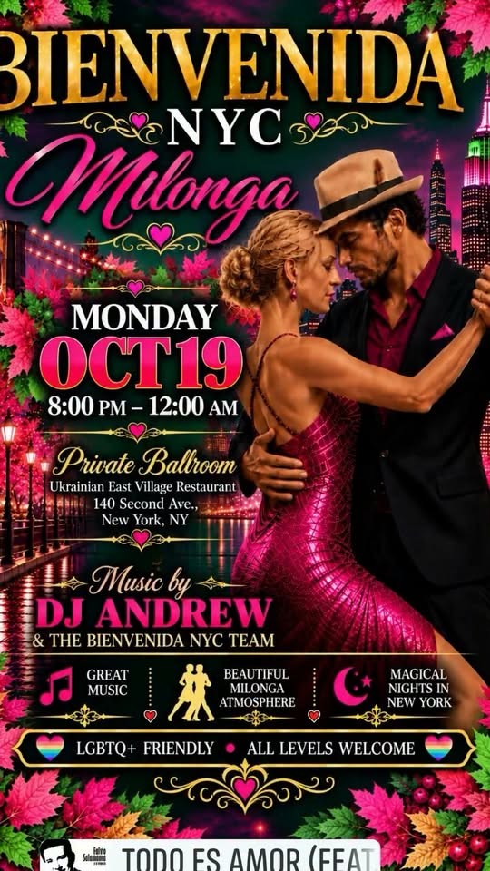 Bienvenida NYC Milonga poster