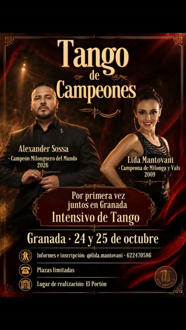 Tango de Campeones — Intensivo con Lida Mantovani y Alexander Sossa poster