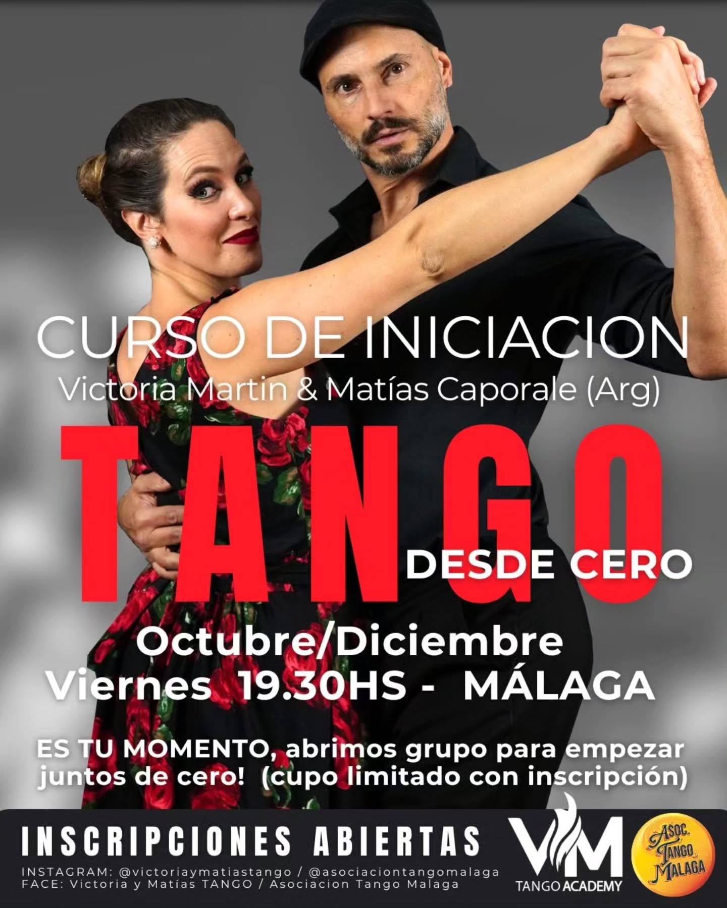 Curso de Iniciación — Tango desde Cero (Málaga) poster