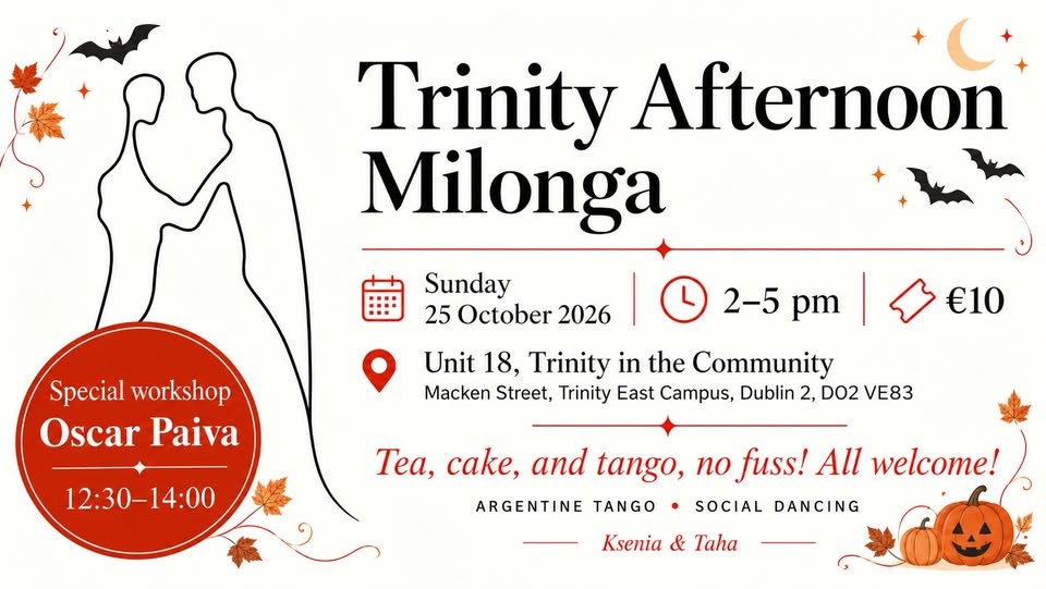 Trinity Afternoon Milonga poster