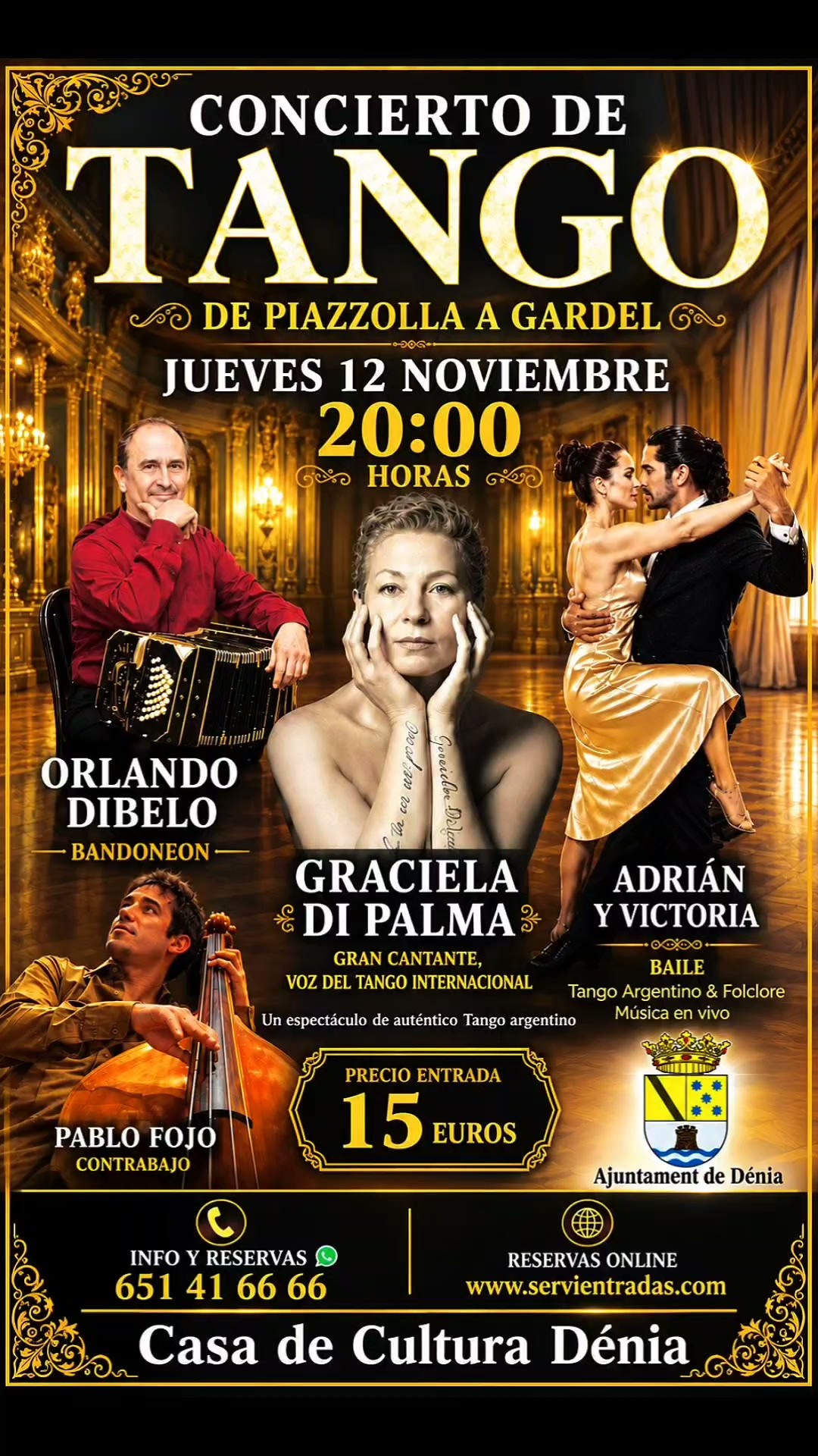 Concierto de Tango: De Piazzolla a Gardel — Dénia poster