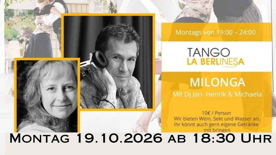 Montagsmilonga im La Berlinesa — TDJ Jan & Host Michaela poster
