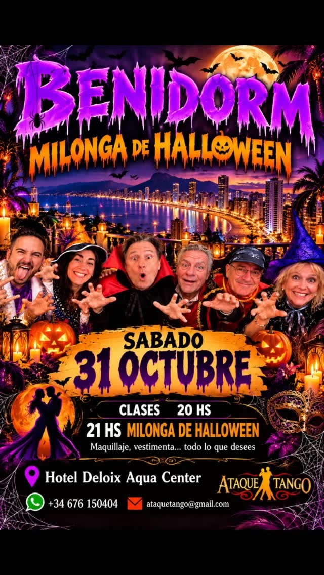 Milonga de Halloween Benidorm poster