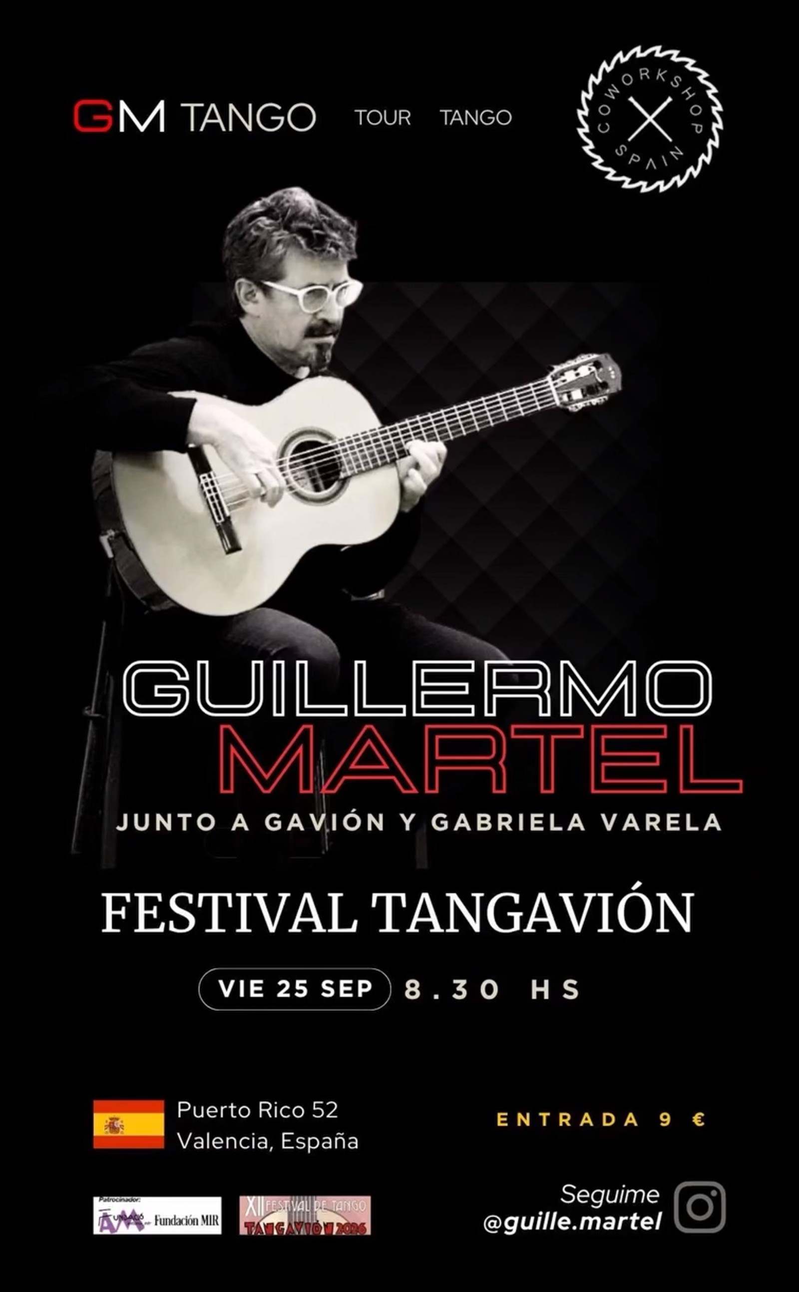 Guillermo Martel junto a Gavión y Gabriela Varela – Festival Tangavión poster