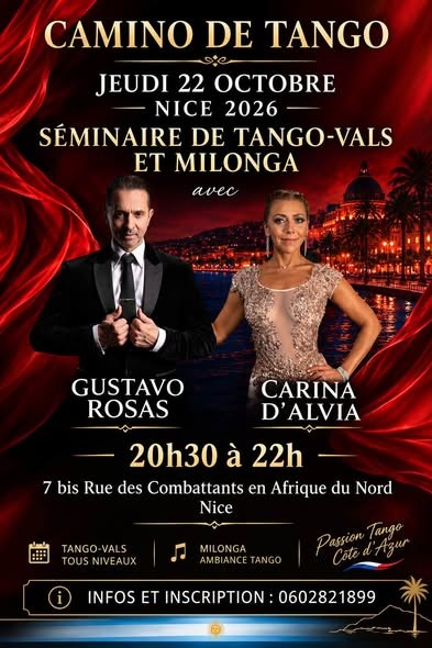 Camino de Tango Nice — Soirée spéciale Tango-Vals & Milonga poster