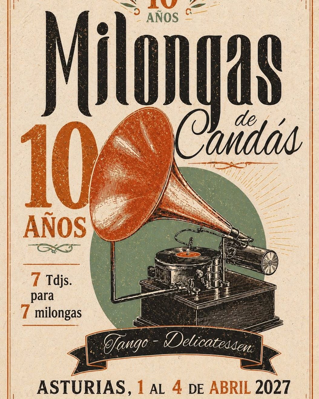Milongas de Candás — 10º Aniversario poster