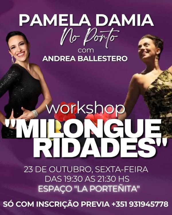 Workshop Milongueridades — Pamela Damia & Andrea Ballestero poster