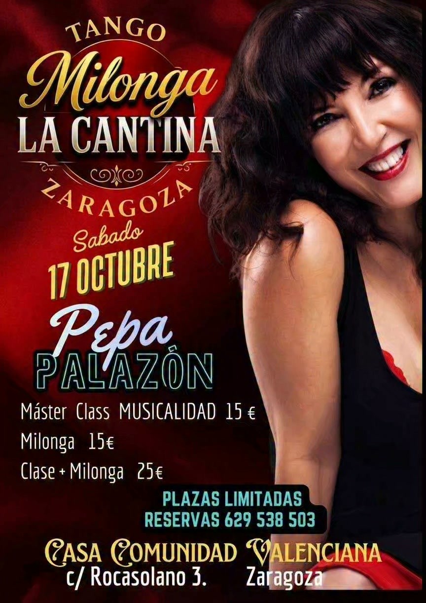 Milonga La Cantina Zaragoza — Sábado 17 de octubre, con Pepa Palazón poster