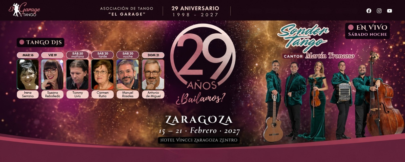29 Aniversario El Garage Tango poster