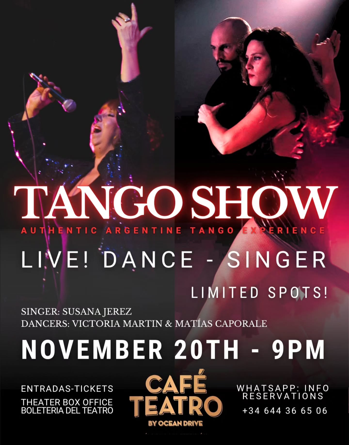 Tango Show — Susana Jerez, Victoria Martín & Matías Caporale poster