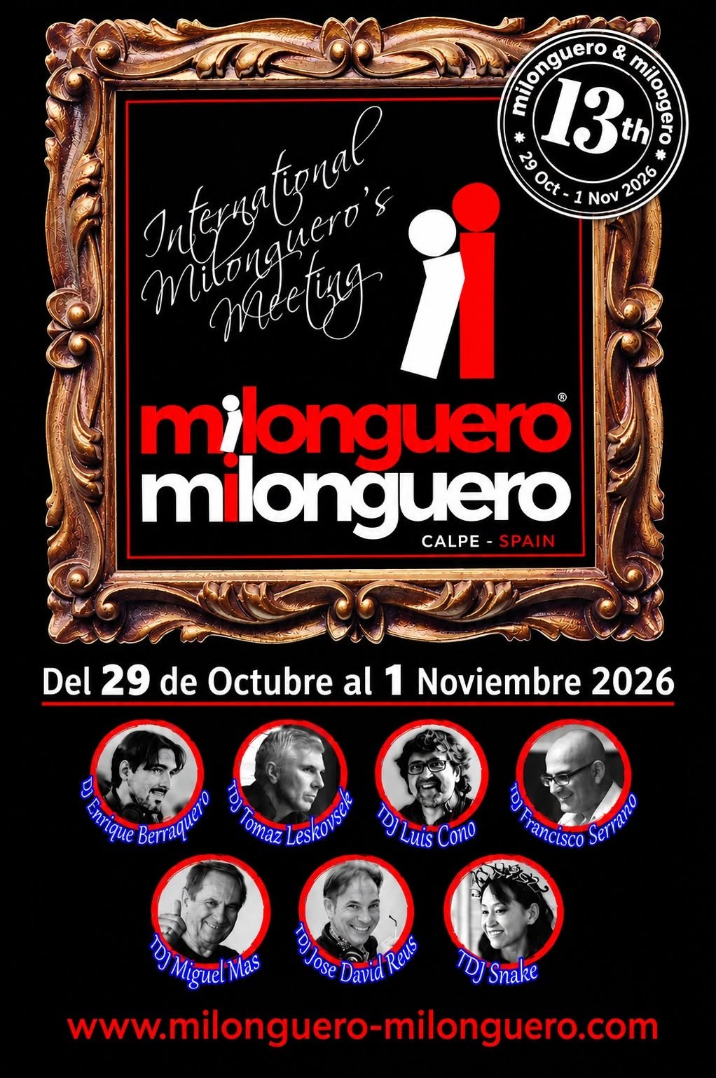 13th International Milonguero's Meeting — Milonguero Milonguero (Calpe) poster