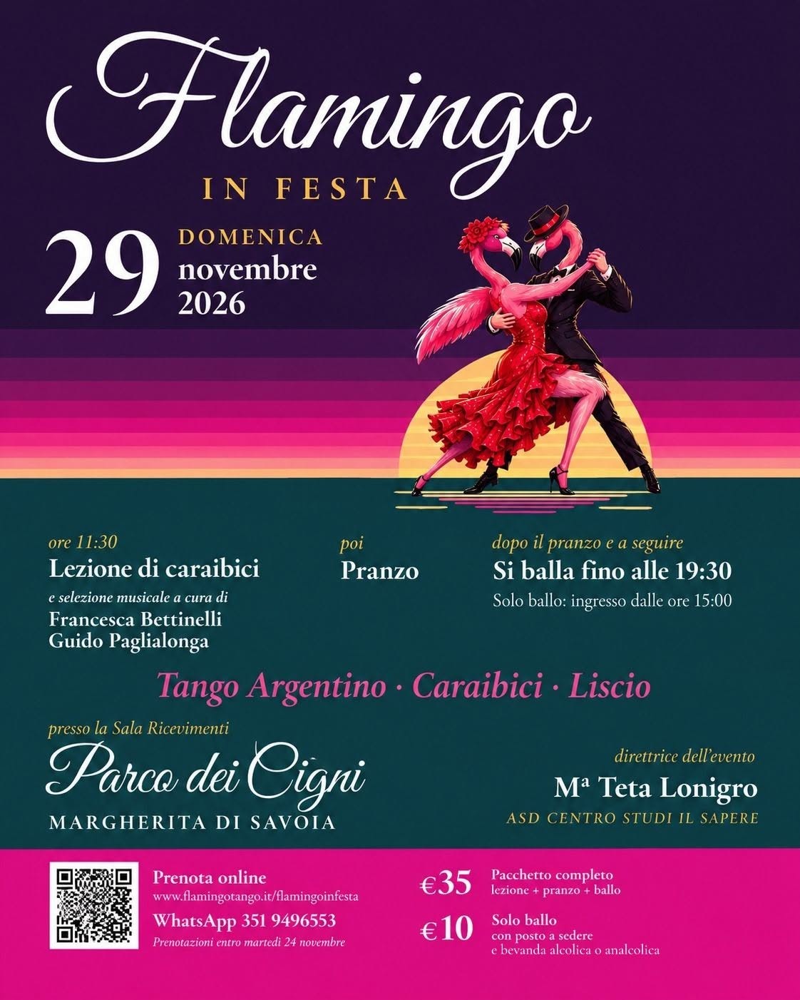 Flamingo in Festa poster