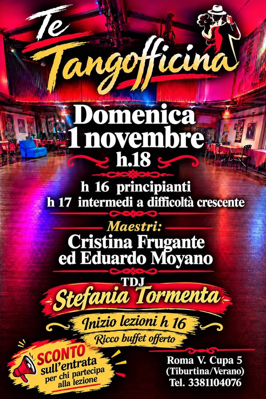 Milonga Te Tangofficina poster