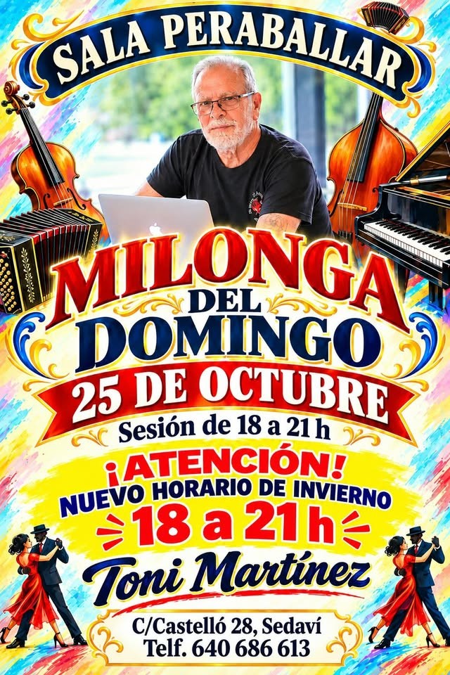 Milonga del Domingo — Sala Peraballar poster