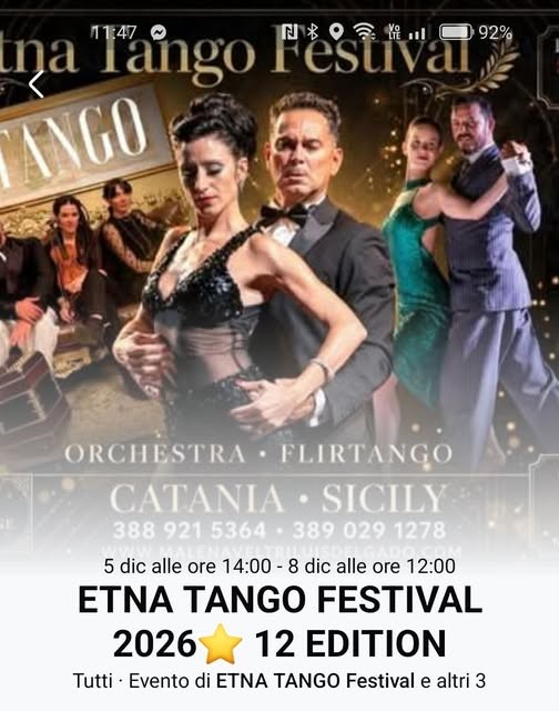 Etna Tango Festival 2026 — 12ª Edizione poster