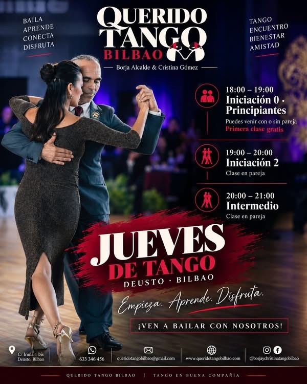 Jueves de Tango — Clases en Querido Tango Bilbao poster