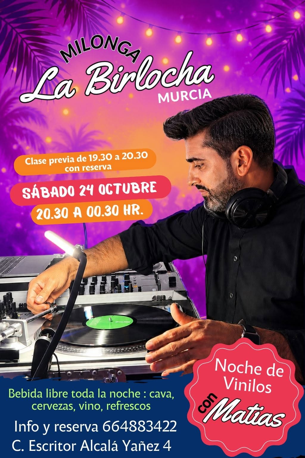 Milonga La Birlocha — Noche de Vinilos con Matias poster