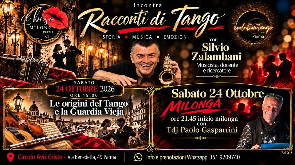 Milonga el Beso — Parma poster