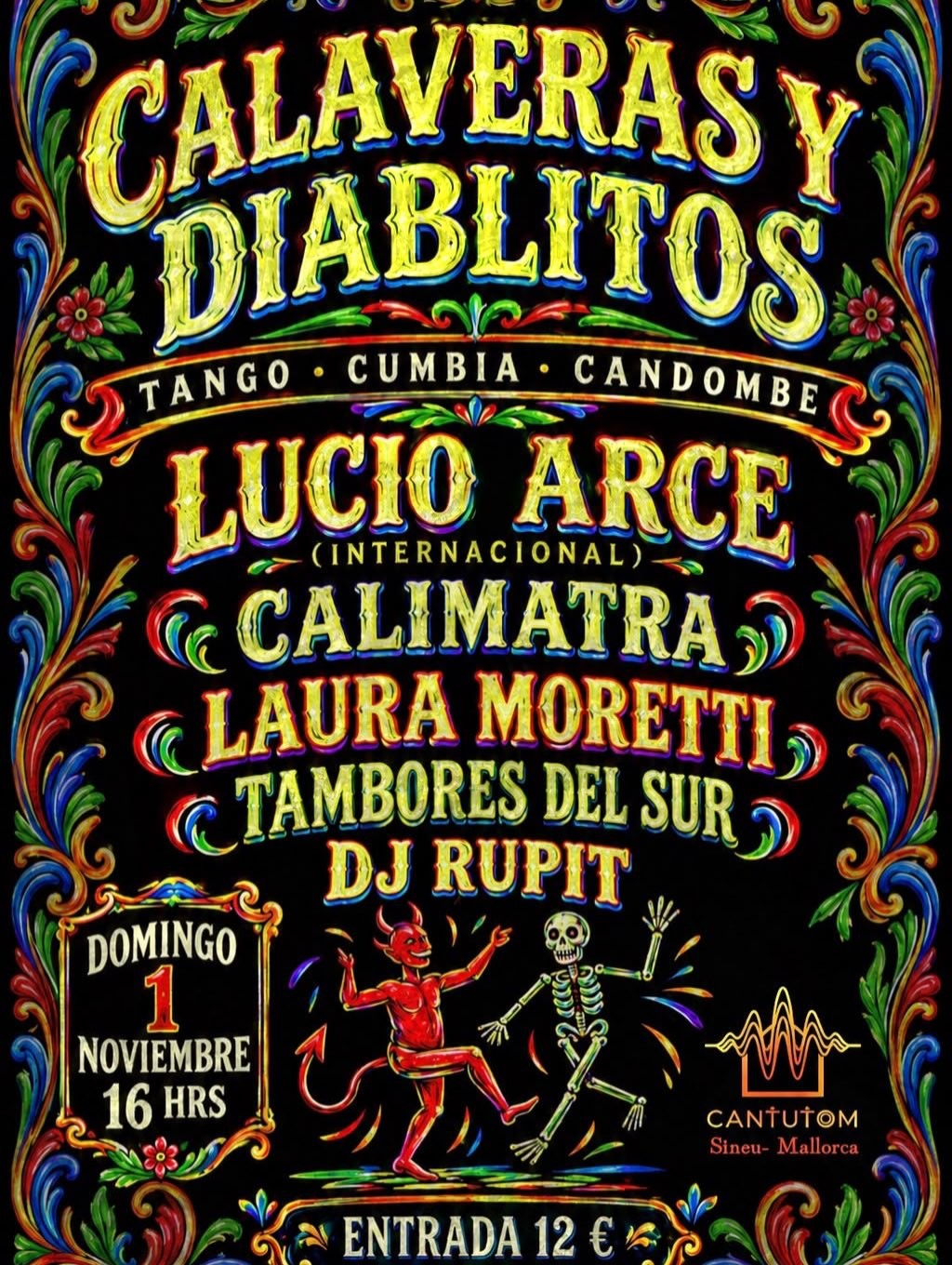 Calaveras y Diablitos — Lucio Arce en Sineu poster