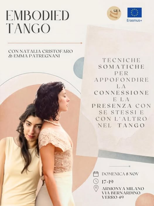 Embodied Tango — workshop con Natalia Cristofaro & Emma Patregnani poster