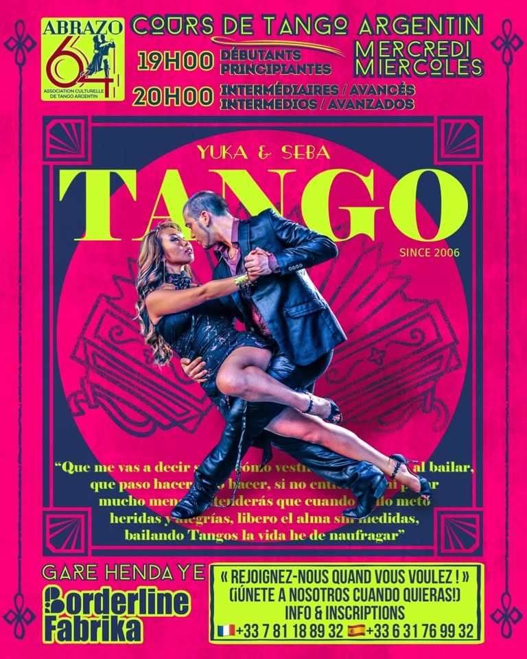 Cours de Tango Argentin à Hendaye — Yuka & Seba (Abrazo 64) poster