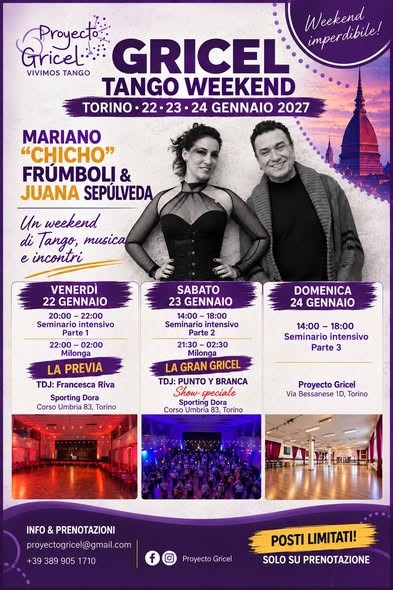 Gricel Tango Weekend 2027 — Chicho & Juana poster