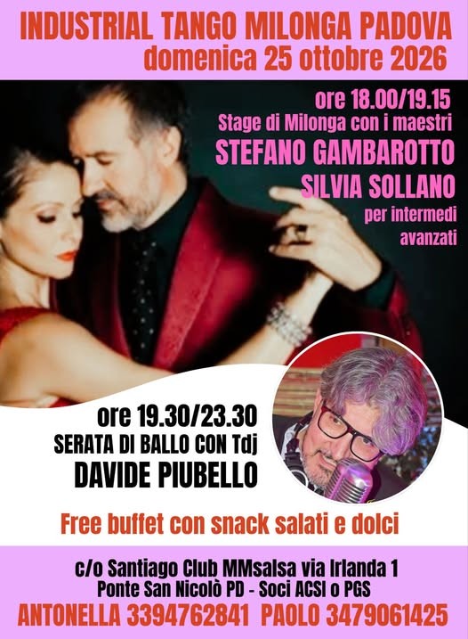 Milonga Industrial Tango Padova poster