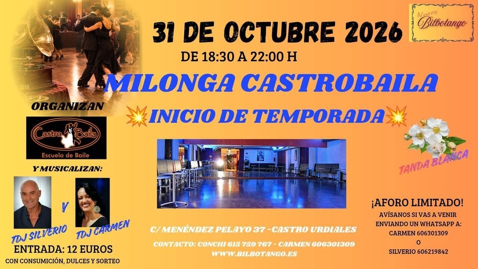 Milonga CastroBaila — Inicio de temporada poster