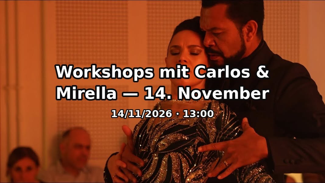Workshops mit Carlos & Mirella — 14. November poster