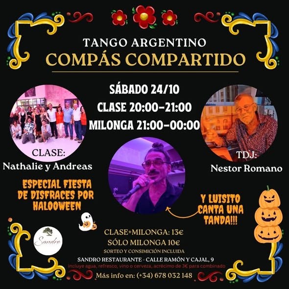 Compás Compartido — Milonga en Sandro Restaurante poster