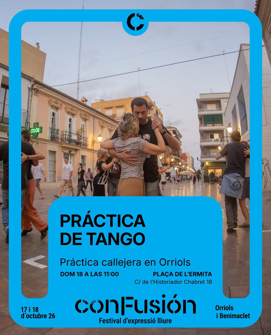 Práctica de Tango – Práctica callejera en Benimaclet poster