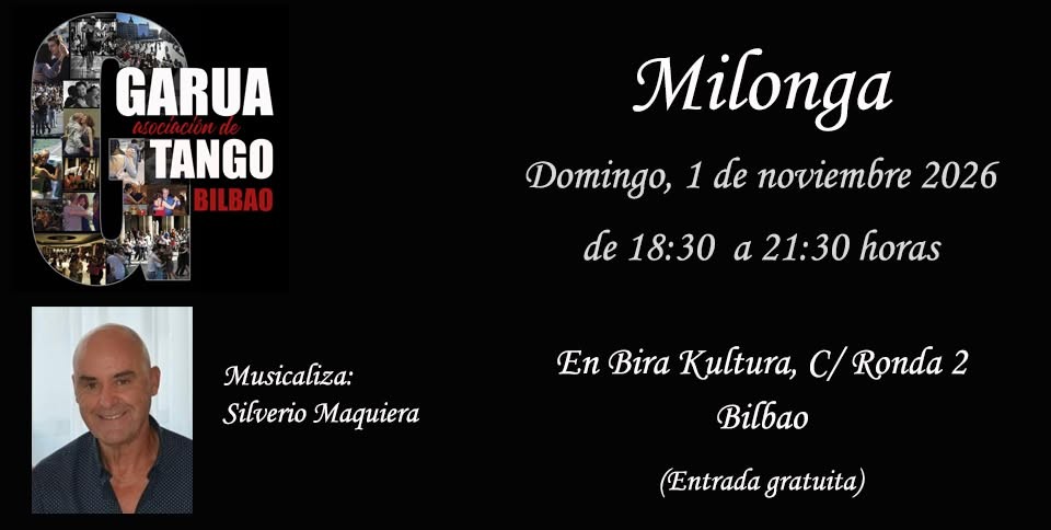 Milonga — Garua Asociación de Tango Bilbao poster
