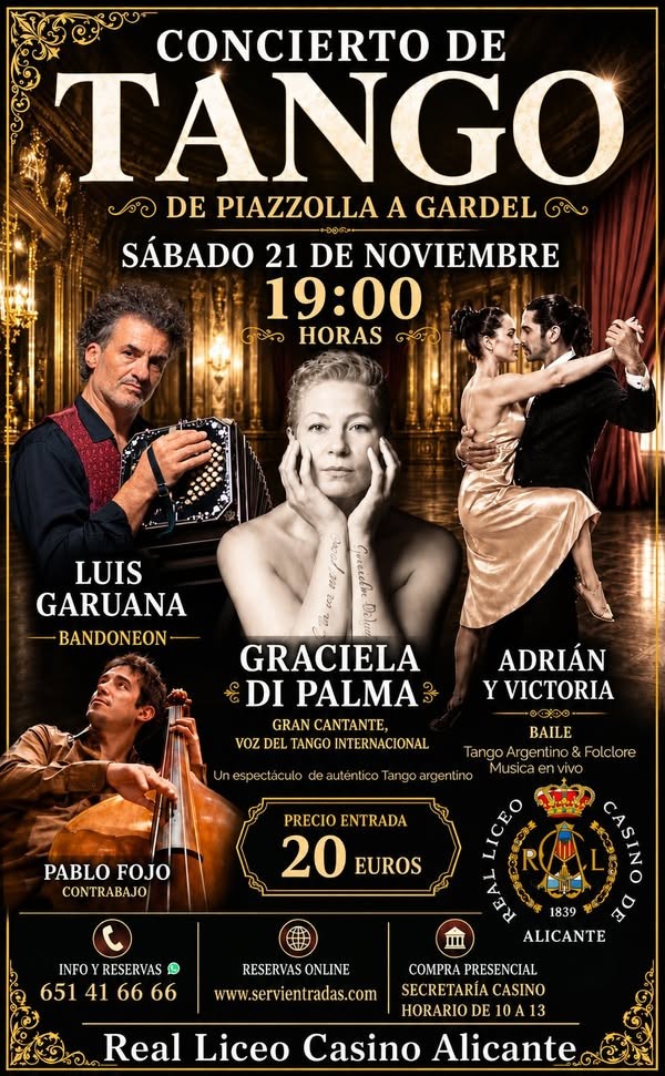 Concierto de Tango: De Piazzolla a Gardel — Alicante poster