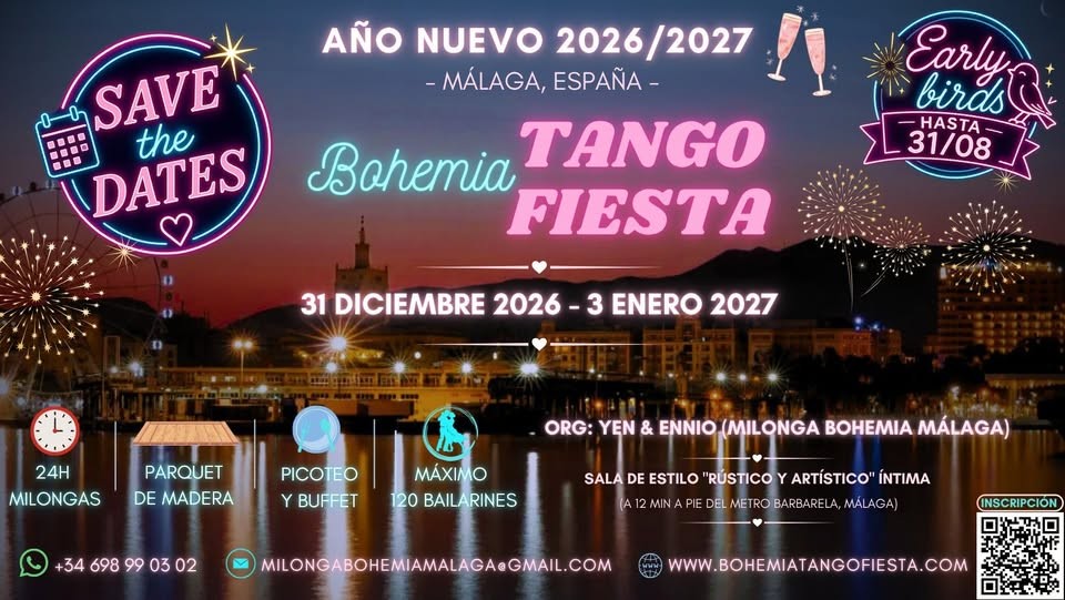 Bohemia Tango Fiesta — Año Nuevo 2026/2027 (Málaga) poster
