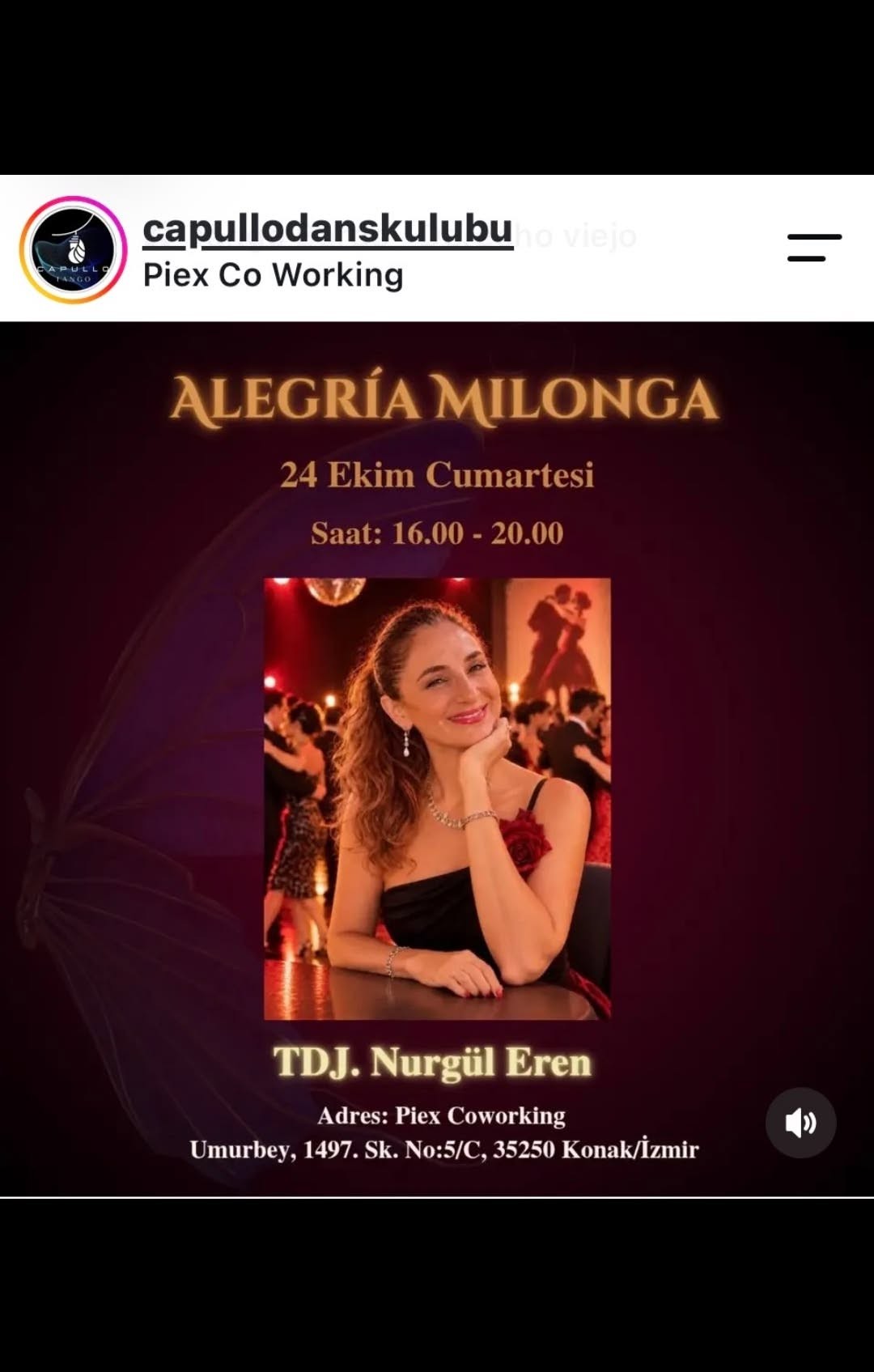 Alegría Milonga poster