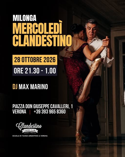 Milonga Mercoledì Clandestino poster