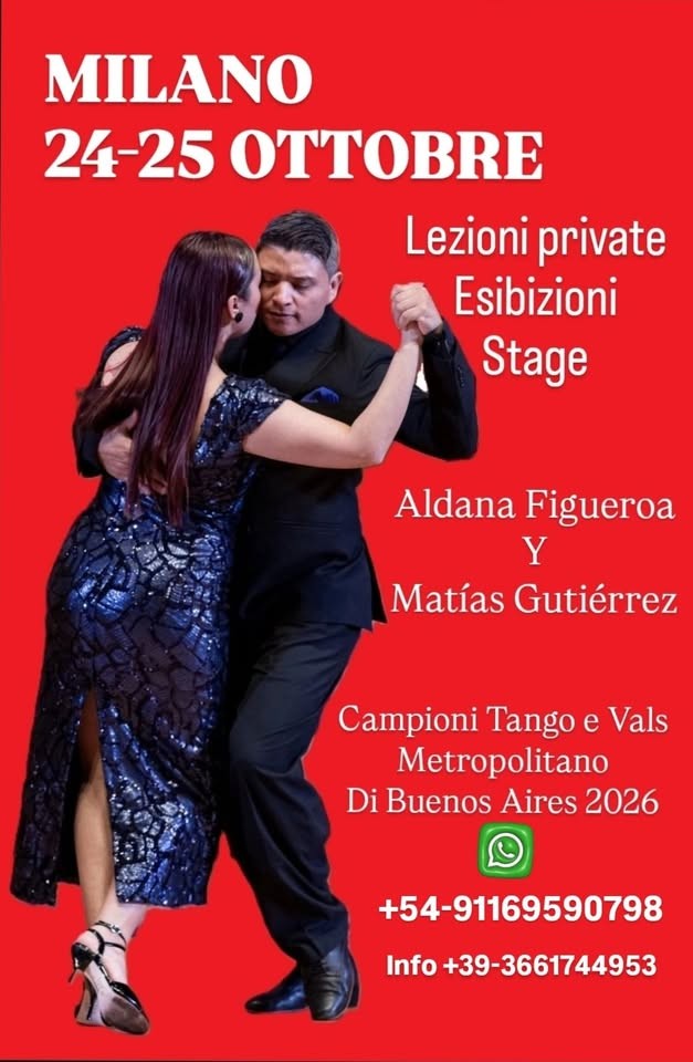 Stage con Aldana Figueroa e Matías Gutiérrez — Milano poster