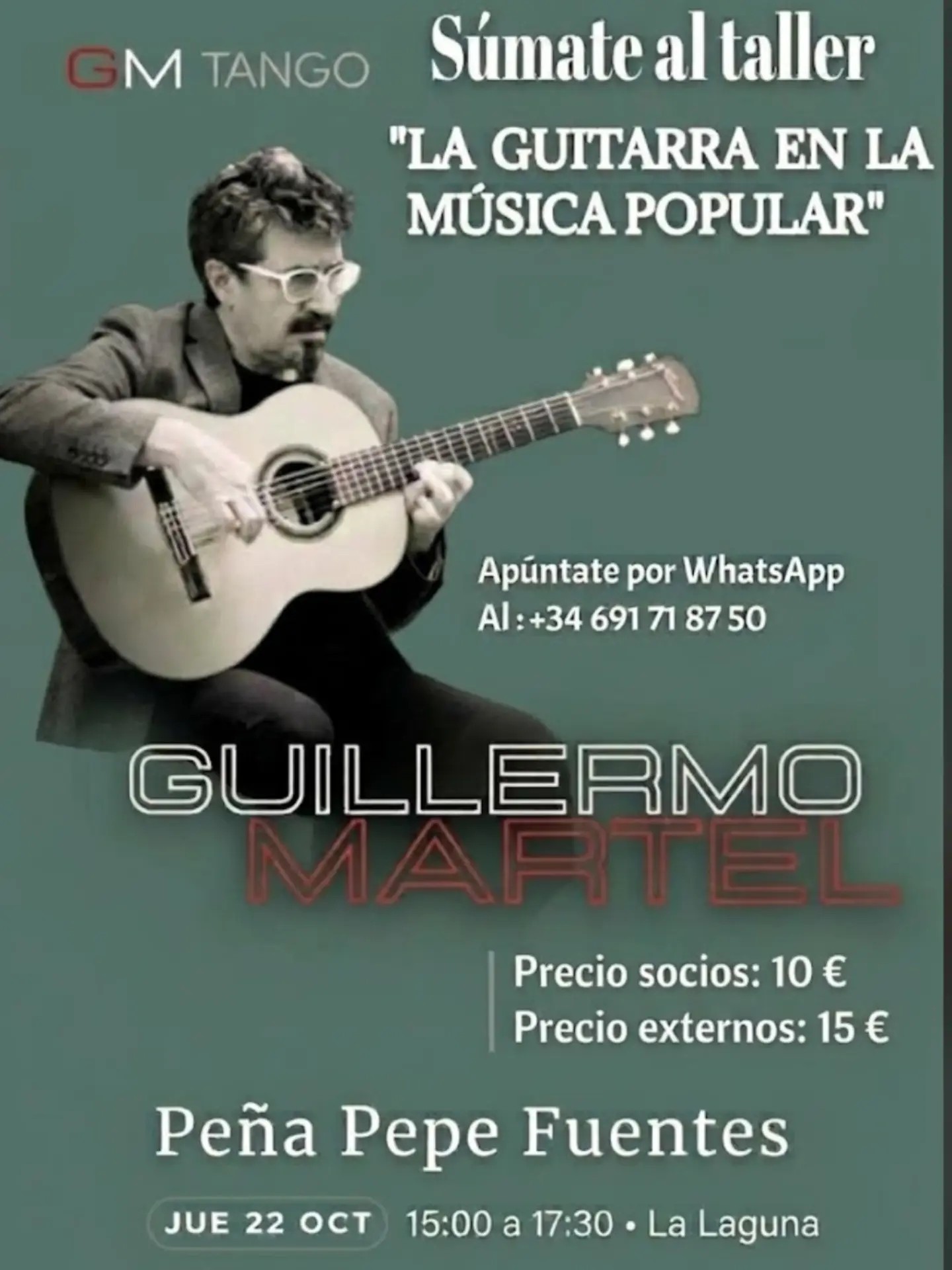 Taller «La guitarra en la música popular» — Guillermo Martel poster
