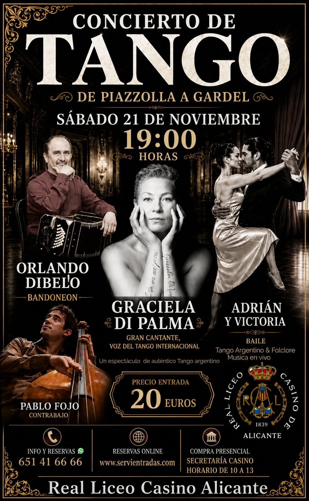 Concierto de Tango: De Piazzolla a Gardel — Alicante poster