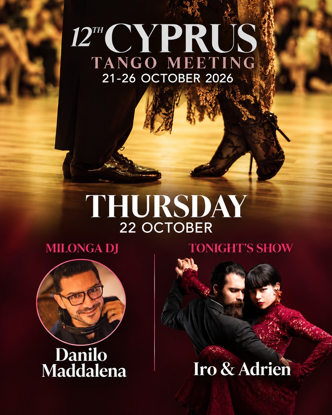 Thursday Milonga — 12th Cyprus Tango Meeting poster