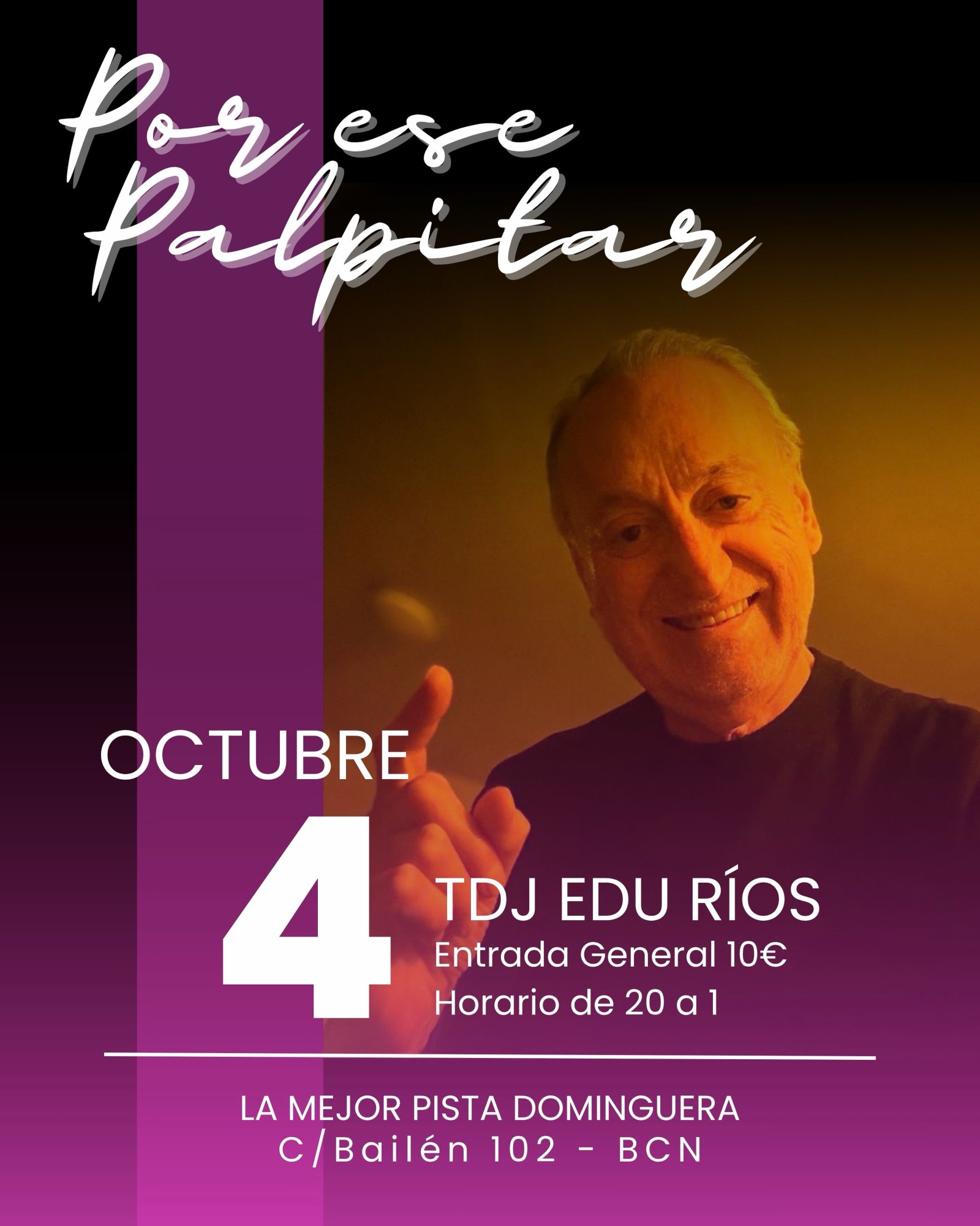 Por Ese Palpitar — Milonga de domingo (TDJ Edu Ríos) poster