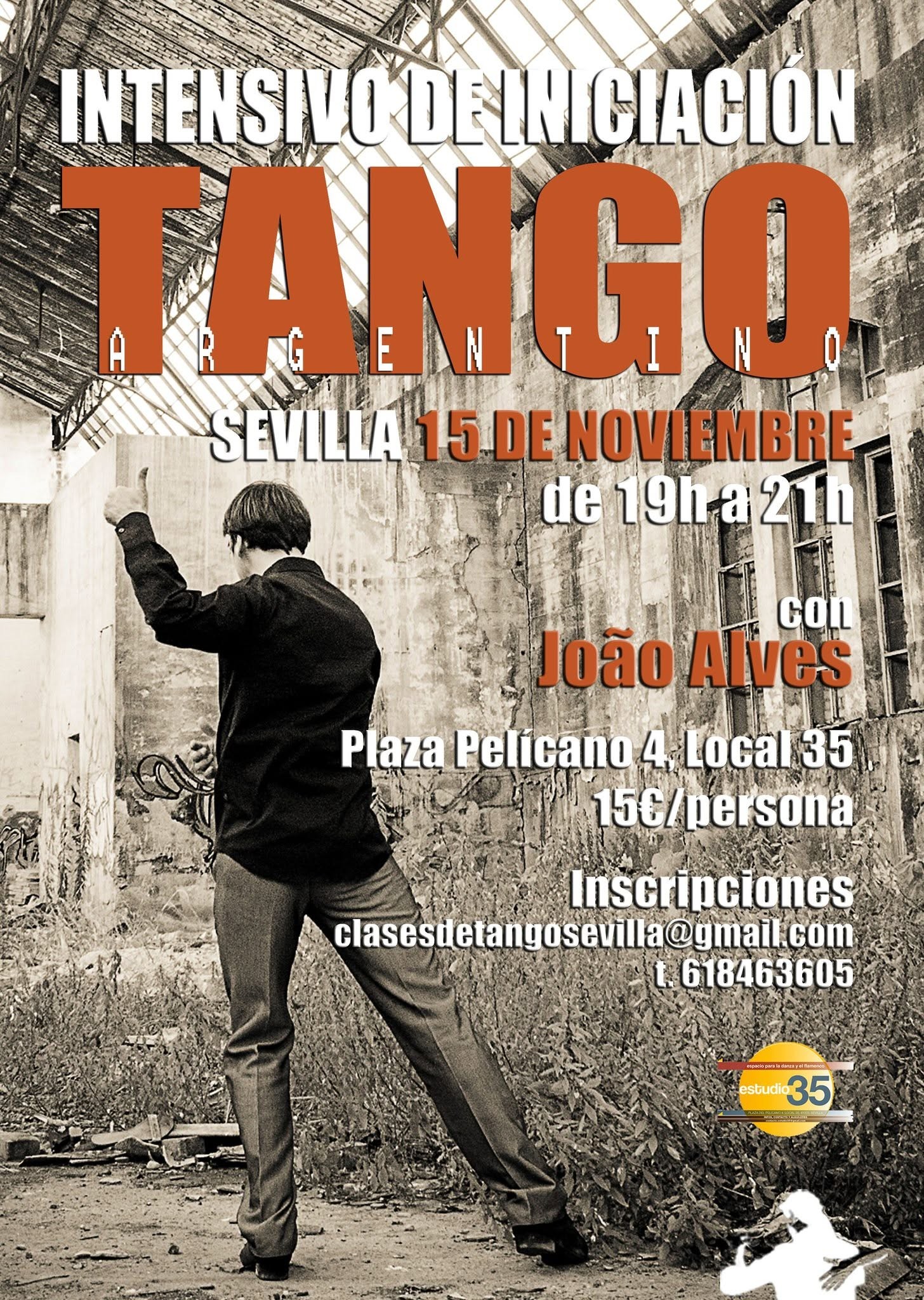 Intensivo de Iniciación al Tango Argentino — Estudio 35 poster