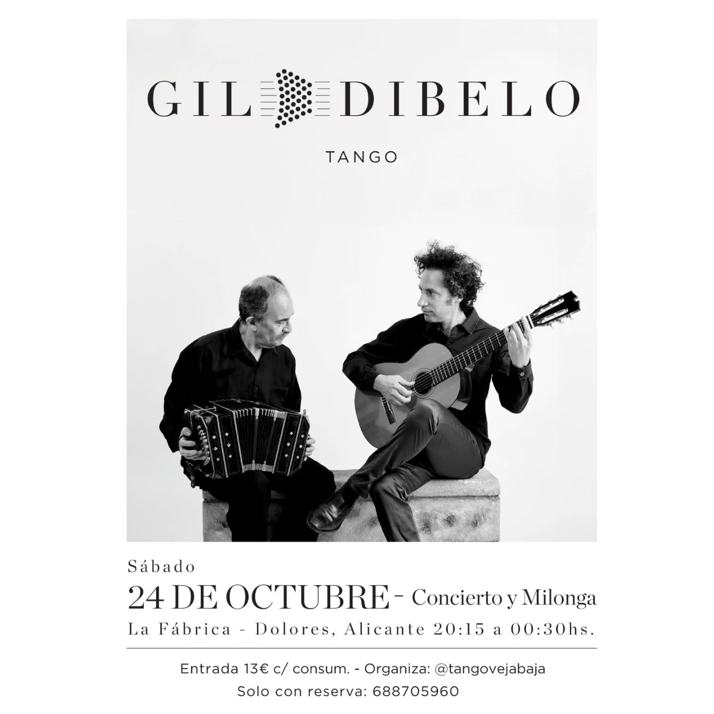 Concierto Bailable y Milonga de Tango Vega Baja (Dúo Gil & Di Belo) poster