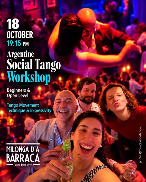 Argentine Social Tango Workshop with Ale Laguna poster