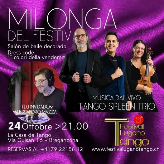 Milonga del Festival Lugano Tango poster